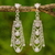 Sterling silver chandelier earrings, 'Glistening Chandeliers' - Cubic Zirconia Chandelier Post Earrings from Thailand