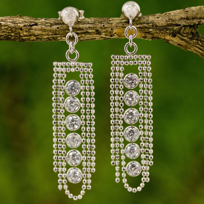 Sterling silver chandelier earrings, Elegant Chandeliers