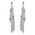 Sterling silver waterfall earrings, 'Waterfall Fringe' - Sterling Silver Ball Chain Chandelier Earrings from Thailand
