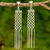 Sterling silver waterfall earrings, 'Net Chandeliers' - Sterling Silver Waterfall Earrings on Posts from Thailand