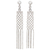 Sterling silver waterfall earrings, 'Net Chandeliers' - Sterling Silver Waterfall Earrings on Posts from Thailand