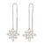 Sterling silver dangle earrings, 'Silver Snowflakes' - Sterling Silver Snowflake Dangle Earrings from Thailand thumbail