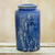 Ceramic vase, 'Peaceful in Blue' - Thai Artisan Crafted Blue Ceramic Vase with Bird Motif (image 2) thumbail
