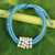 Cultured pearl wristband bracelet, 'All My Love in Sky Blue' - Sky Blue Cord Bracelet with Cultured Pearls from Thailand