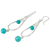 Sterling silver dangle earrings, 'Blue-Green Cascade' - Artisan Crafted Calcite and Sterling Silver Dangle Earrings
