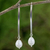 Cultured pearl and sterling silver dangle earrings, 'Stunning Radiance' - Handmade Cultured Pearl and Sterling Silver Dangle Earrings (image 2) thumbail