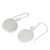 Sterling silver dangle earrings, 'Little Round Elephant' - Satin Finish Thai Sterling Silver Elephant Earrings (image 2b) thumbail