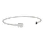 Garnet and sterling silver cuff bracelet, 'Elephant Smile' - Artisan Crafted Garnet and Sterling Silver Cuff Bracelet