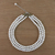 Cultured pearl strand necklace, 'Triple White Halo' - Artisan Crafted Thai Triple White Pearl Strand Necklace (image 2b) thumbail