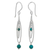 Sterling silver dangle earrings, 'Ocean Drops' - Sterling Silver and Calcite Dangle Earrings Thailand thumbail
