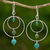 Calcite dangle earrings, 'Tidal Ripples' - Sterling Silver Calcite Dangle Earrings from Thailand