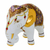 Benjarong porcelain statuette, 'Elegant Elephant' - Porcelain Thai Elephant Statuette with Gold and Enamel (image 2b) thumbail