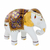 Benjarong porcelain statuette, 'Elegant Elephant' - Porcelain Thai Elephant Statuette with Gold and Enamel (image 2c) thumbail