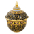Benjarong porcelain jar, 'Thai Royal Pride' - Hand Painted Thai Decorative Benjarong Porcelain Jar
