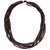 Wood beaded necklace, 'Dark Chocolate Dance' - Thai Artisan Crafted Wood Bead Necklace in Dark Brown thumbail
