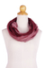 Cotton infinity scarf, 'Burgundy Horizon' - Hand Woven 100% Cotton Infinity Scarf from Thailand (image 2b) thumbail