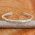 Sterling silver cuff bracelet, 'Karen Fascination' - Karen Hill Tribe Hammered Sterling Silver Cuff Bracelet (image 2) thumbail