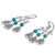 Sterling silver chandelier earrings, 'Blue-Green Sky' - Sterling Silver Calcite Chandelier Earrings from Thailand