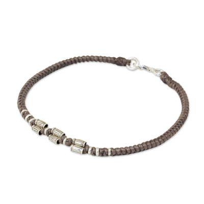 950 Silver Accent Wristband Bracelet from Thailand