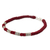 Silver accent wristband bracelet, 'Beautiful Jungle in Crimson' - Red Cord Wristband Braided Bracelet with Silver Beads