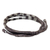 Silver accent wristband bracelet, 'Forest Thicket in Taupe' - 950 Silver Accent Wristband Braided Bracelet from Thailand
