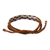 Silver accent wristband bracelet, 'Forest Thicket in Rust' - 950 Silver Accent Wristband Braided Bracelet from Thailand