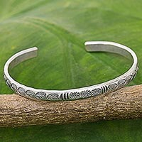 Handcrafted Sterling Silver Band Ring - Hill Tribe Moon | NOVICA