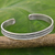Sterling silver cuff bracelet, 'Sterling Hope' - Karen Sterling Silver Inscribed Cuff Bracelet Thailand (image 2) thumbail