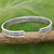 Sterling silver cuff bracelet, 'Sterling Hope' - Karen Sterling Silver Inscribed Cuff Bracelet Thailand (image 2b) thumbail