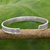 Sterling silver cuff bracelet, 'Sterling Peace' - Karen Hill Tribe Sterling Silver Cuff Bracelet Thailand (image 2b) thumbail