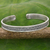 Sterling silver cuff bracelet, 'Sterling Family' - Hand Made Sterling Silver Cuff Bracelet Inscription Thailand (image 2) thumbail