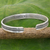 Sterling silver cuff bracelet, 'Sterling Family' - Hand Made Sterling Silver Cuff Bracelet Inscription Thailand (image 2b) thumbail