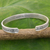 Sterling silver cuff bracelet, 'Mom and Dad' - Karen Tribe Sterling Silver Cuff Bracelet Cross Thailand (image 2b) thumbail