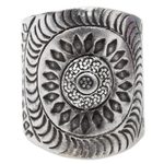 Sterling silver wrap ring, 'Karen Aster' - Hand Made Sterling Silver Wrap Ring Floral Thailand