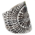 Sterling silver wrap ring, 'Karen Aster' - Hand Made Sterling Silver Wrap Ring Floral Thailand (image 2d) thumbail