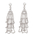 Sterling silver chandelier earrings, 'Ruffled Dresses' - Sterling Silver Ruffled Chandelier Earrings from Thailand