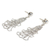 Sterling silver chandelier earrings, 'Ruffled Dresses' - Sterling Silver Ruffled Chandelier Earrings from Thailand