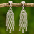 Wasserfall-Ohrringe aus Sterlingsilber - Kronleuchter-Ohrringe aus Sterlingsilber mit Netzen aus Thailand