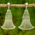 Sterling silver dangle earrings, 'Flowing Dresses' - Fan Shaped Sterling Silver Dangle Earrings from Thailand