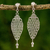 Sterling silver dangle earrings, 'Tulip Petal' - Tulip Inspired Thai Sterling Silver Dangle Earrings