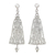 Sterling silver chandelier earrings, 'Evergreen Trees' - Festive Sterling Silver Chandelier Earrings from Thailand