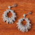 Sterling silver dangle earrings, 'Snow Again' - Handcrafted Sterling Silver Dangle Earrings