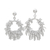 Sterling silver dangle earrings, 'Snow Again' - Handcrafted Sterling Silver Dangle Earrings