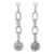 Sterling silver dangle earrings, 'Disco Balls' - Sterling Silver Chain Link Dangle Earrings from Thailand