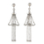Sterling silver chandelier earrings, 'Precious Lily' - Handmade Sterling Silver Precious Lily Chandelier Earrings