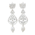 Cultured pearl and sterling silver dangle earrings, 'Thai Chandelier in White' - Artisan Crafted Cultured Pearl and Sterling Silver Earrings (image 2a) thumbail