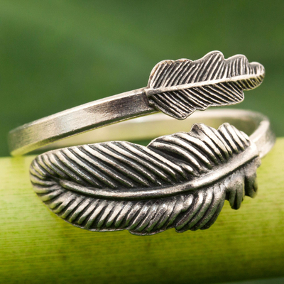 Sterling silver wrap ring, The Feather
