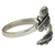 Sterling silver wrap ring, 'The Feather' - Hand Made Sterling Silver Wrap Ring Feather from Thailand (image 2b) thumbail