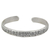Sterling silver cuff bracelet, 'Find Peace' - Floral Sterling Silver Peace Bracelet from Thailand thumbail
