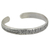 Sterling silver cuff bracelet, 'Find Peace' - Floral Sterling Silver Peace Bracelet from Thailand (image 2c) thumbail